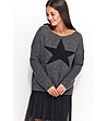 Дамски пуловер в цвят графит и черно Flavia-2 снимка