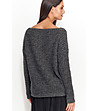 Дамски пуловер в цвят графит и черно Flavia-3 снимка
