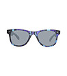 Unisex слънчеви очила тип уейфеър в сини и лилави нюанси-1 снимка