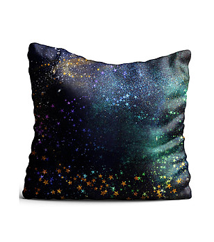 Цветна декоративна възглавничка с ефектен принт Звездички снимка