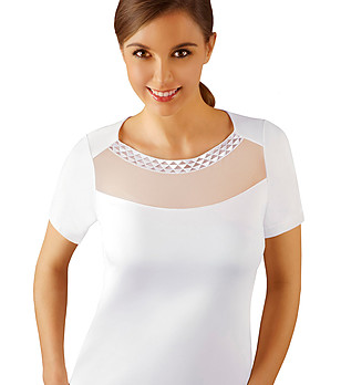 Бяла дамска блуза Kira снимка