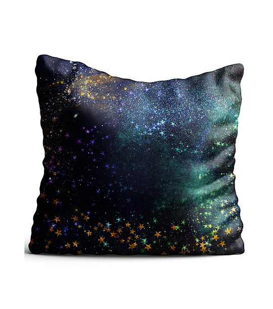 Цветна декоративна възглавничка с ефектен принт Звездички снимка