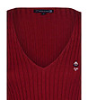 Дамски пуловер в цвят бордо Sali-2 снимка