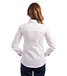 Бяла памучна дамска риза Eva-1 снимка
