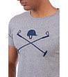 Мъжка памучна тениска в сив меланж с лого Tito-3 снимка