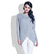 Плетен дамски сив пуловер Avisia-0 снимка