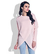 Плетен дамски пуловер Avisia в цвят пудра-0 снимка