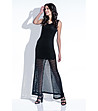 Черна рокля с мрежесто покритие Elrica-2 снимка