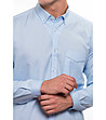 Бледосиня мъжка памучна риза Basil-2 снимка