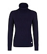 Тъмносин дамски пуловер с вълна Verona-0 снимка