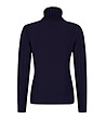 Тъмносин дамски пуловер с вълна Verona-1 снимка