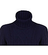 Тъмносин дамски пуловер с вълна Verona-2 снимка