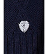 Тъмносин дамски пуловер с вълна Verona-4 снимка