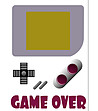 Декоративен стикер за стена Game over-1 снимка