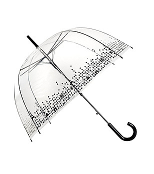 Прозрачен чадър с контрастен принт снимка
