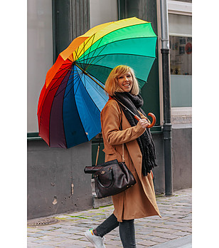 Голям чадър с принт Дъга снимка