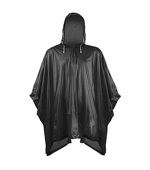 Дъждобран тип пончо в черно снимка