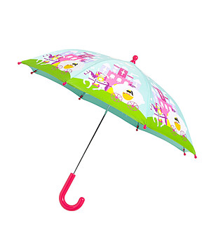 Многоцветен детски чадър с променящи се цветове с принт Принцеса снимка