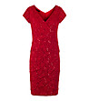 Червена рокля с пайети Ela-0 снимка