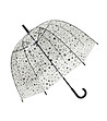 Прозрачен чадър с черен принт Звездички-0 снимка