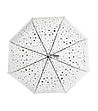 Прозрачен чадър с черен принт Звездички-1 снимка