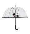 Прозрачен чадър с принт Куче с папийонка-1 снимка