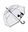 Прозрачен чадър с принт Куче с папийонка-2 снимка