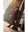 Дамски високи черни гумени ботуши-3 снимка