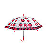 Прозрачен бял детски чадър с принт Калинки в червено-0 снимка