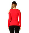 Дамска памучна блуза в червено Gina-1 снимка