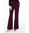 Дамски клоширан панталон в цвят бургунд Rosalyn-0 снимка