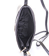 Черна кожена чанта с декоративен цип-3 снимка