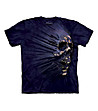 Тениска в син нюанс с принт череп-0 снимка