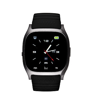 Unisex смарт дигитален часовник в черно със сив корпус Spectra снимка