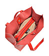 Дамска чанта от естествена кожа в червено Elanda-2 снимка