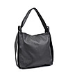 Черна дамска кожена чанта Adelaide-2 снимка