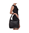 Черна дамска кожена чанта Adelaide-4 снимка