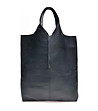 Голяма черна дамска кожена чанта Delmira-0 снимка