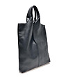 Голяма черна дамска кожена чанта Delmira-1 снимка