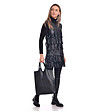 Голяма черна дамска кожена чанта Delmira-4 снимка