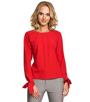 Червена дамска блуза Sania снимка