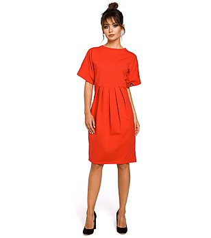 Памучна червена рокля с плохи Berta снимка