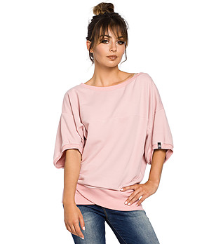 Дамска памучна розова блуза Pipa снимка