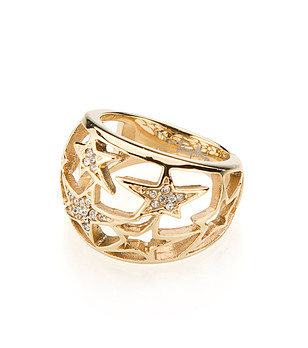 Дамски позлатен пръстен Reli снимка