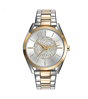 Дамски часовник в сребристо и златисто Flores снимка