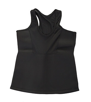 Черен дамски топ със сауна ефект снимка