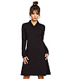 Черна памучна рокля Rubina-2 снимка