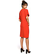 Памучна червена рокля с плохи Berta-1 снимка