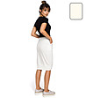 Памучна пола в цвят екрю Mimi-3 снимка