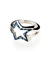 Сребрист дамски пръстен със синя звезда Lotty-0 снимка